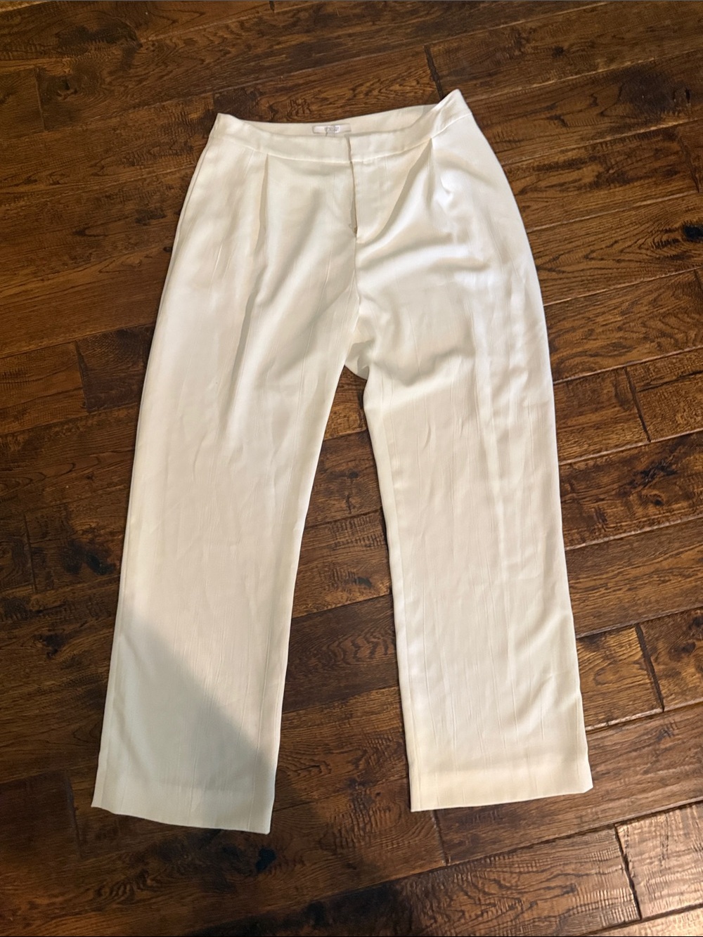 10 Crosby Derek Lam Ivory Wide-Leg Trousers